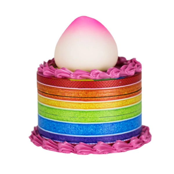 Peachy Rainbow Cake Weed Grinder