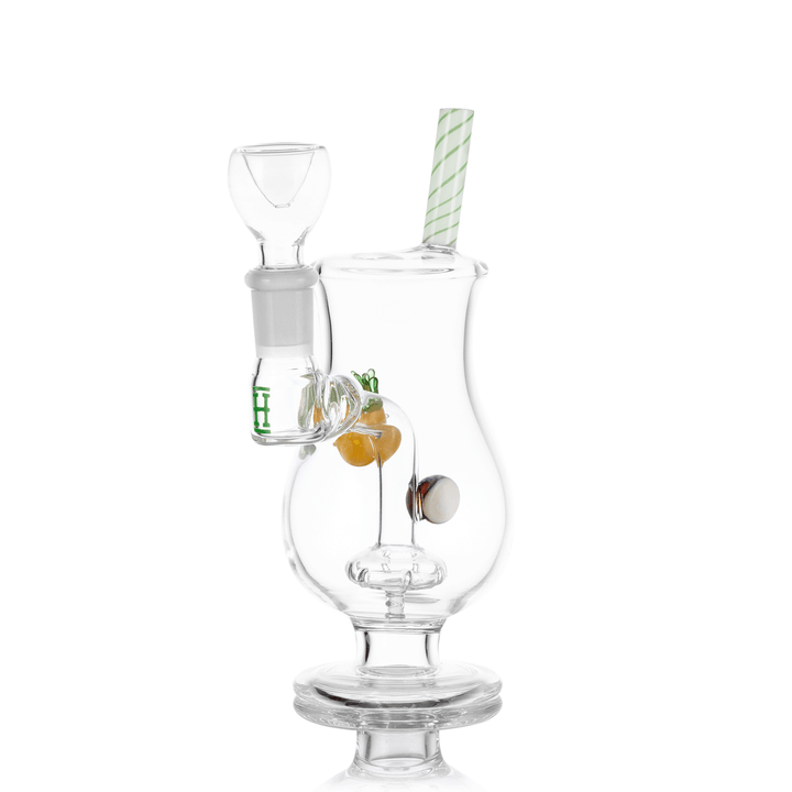 Side View of Pina Colada Perc Bong