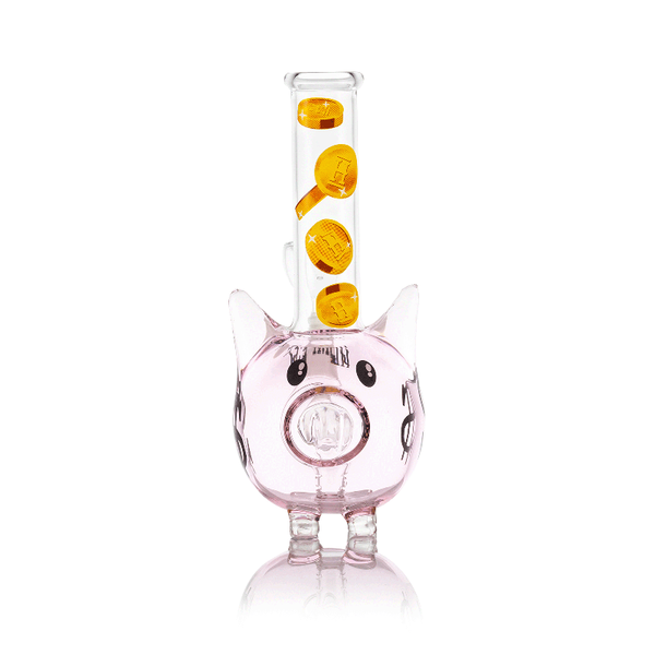 Pink Piggy Bank Bong – Front View
