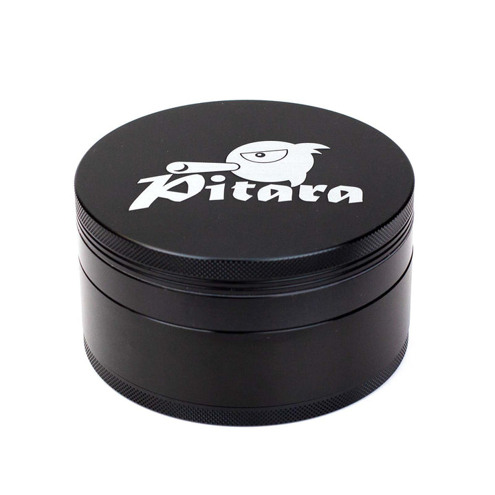 Pitara Aluminum 100mm Extra Large Herb Grinder in black color