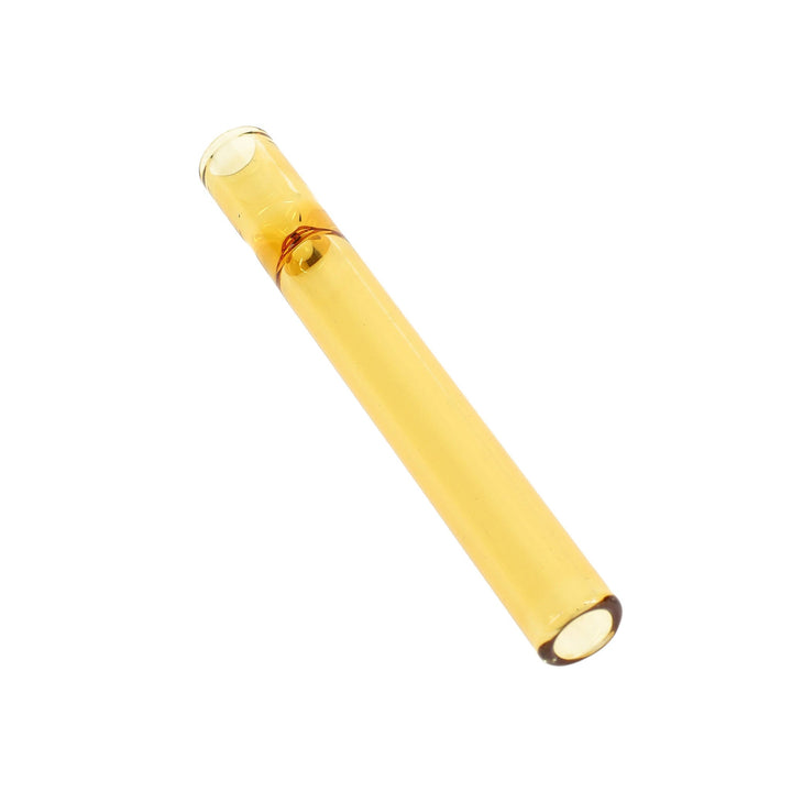 Pocket Dart Colored Glass One-Hitter Bat in yellow color