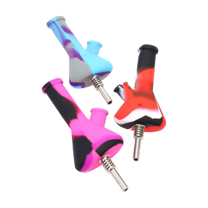 Silicone Beaker Water Pipe & Dab Straw 4.5inch