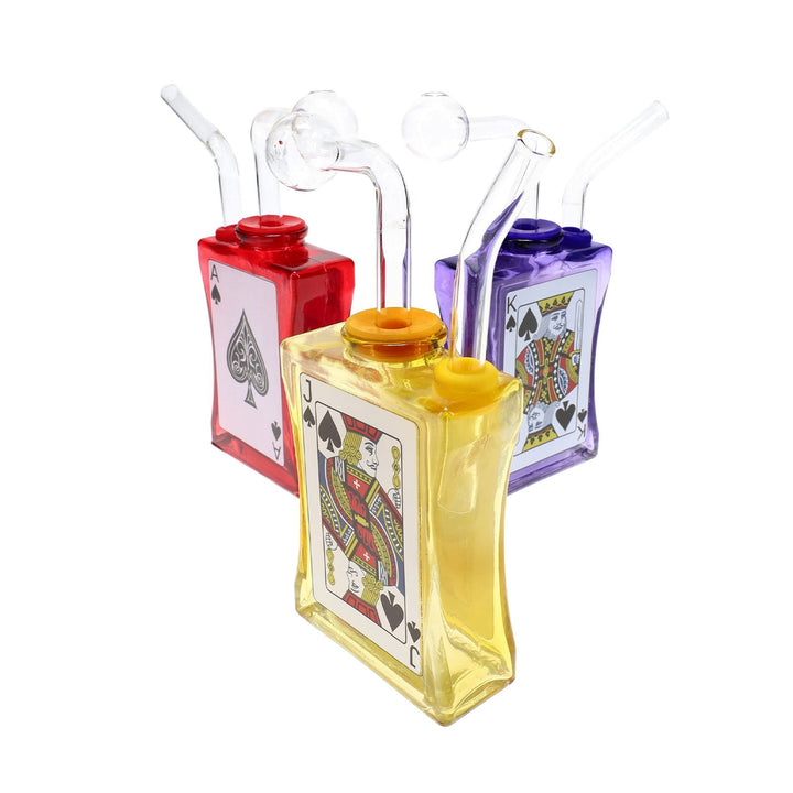 High Roller Poker Card Glass Oil Burner Pipe