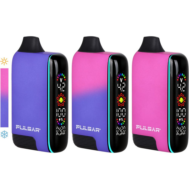 Close-up of the color gradient effect on Pulsar 510 DL 5.0 Vaporizer in Royal Wizard