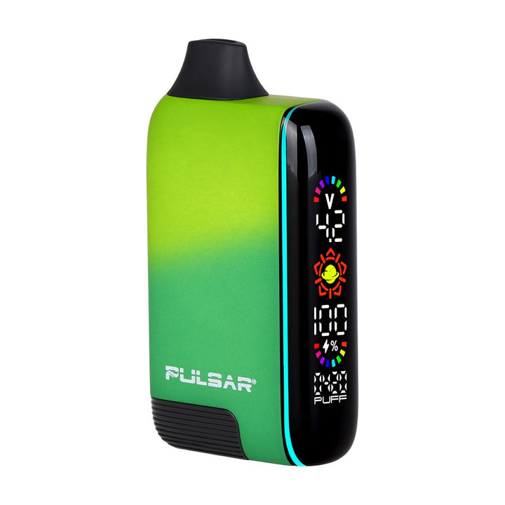 Front view of Pulsar 510 DL 5.0 Vape Bar Acid Splash color with smooth gradient effect