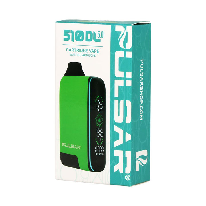 Green Pulsar 510 DL 5.0 Vape Bar packaging