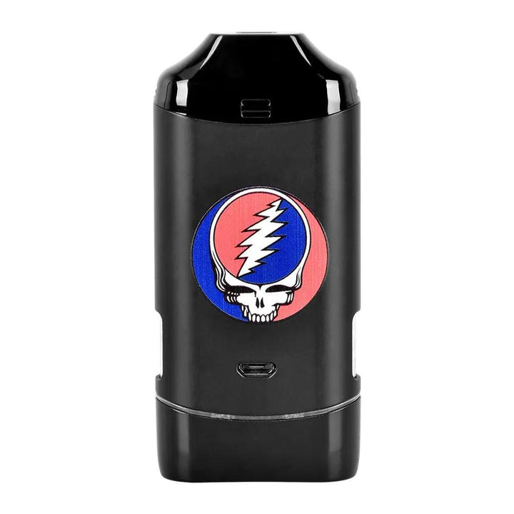 Pulsar DuploCart Oil Vaporizer front view with Grateful Dead Steal Your Face design