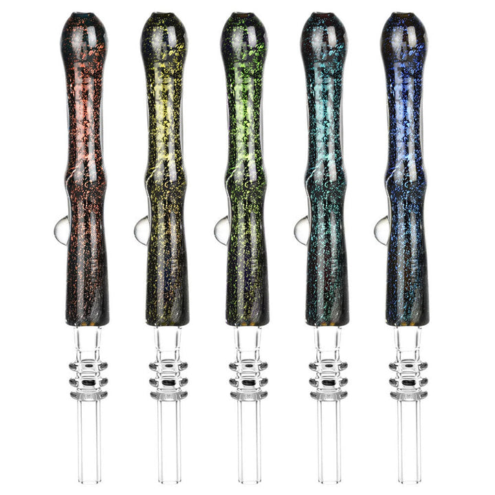 Pulsar Galaxy Glass Straw for Dabs with galaxy finish