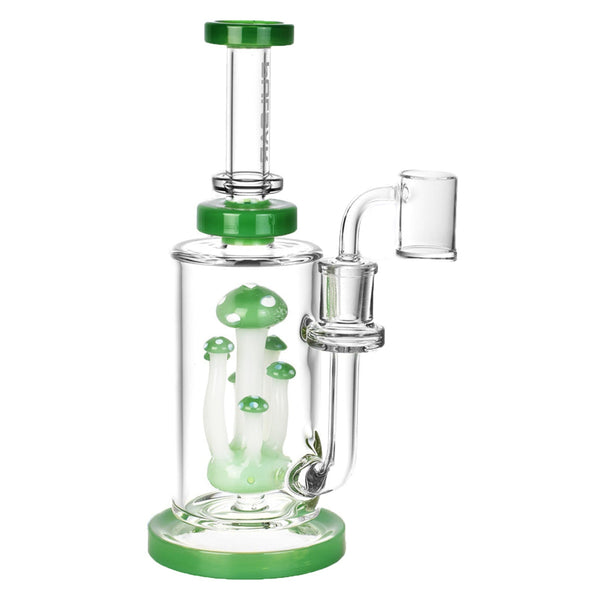Pulsar Mushroom Dab Rig with mushroom cluster perc and 14mm quartz banger