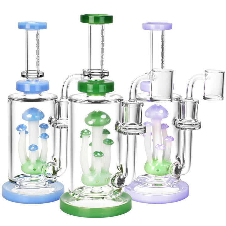 Multiple color options of the Pulsar Mushroom Dab Rig