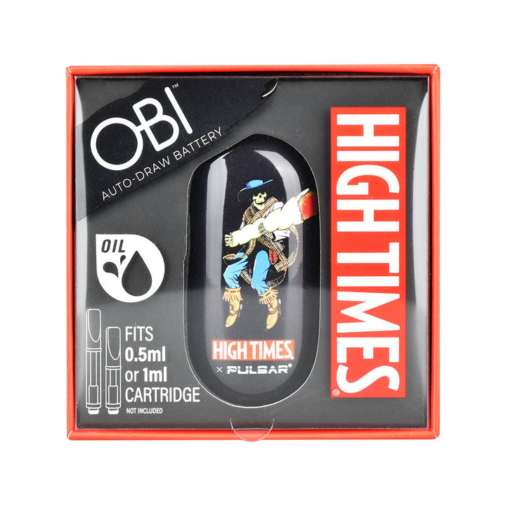 Pulsar Obi Auto-Draw Vape Cartridge Battery in Cowboy design packaging