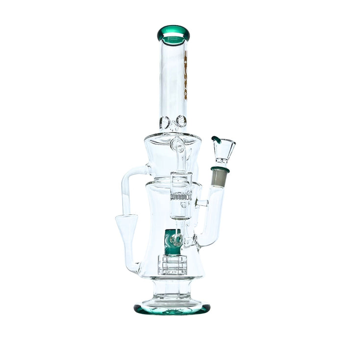 Quantum Stereo Recycler Bong in Teal color