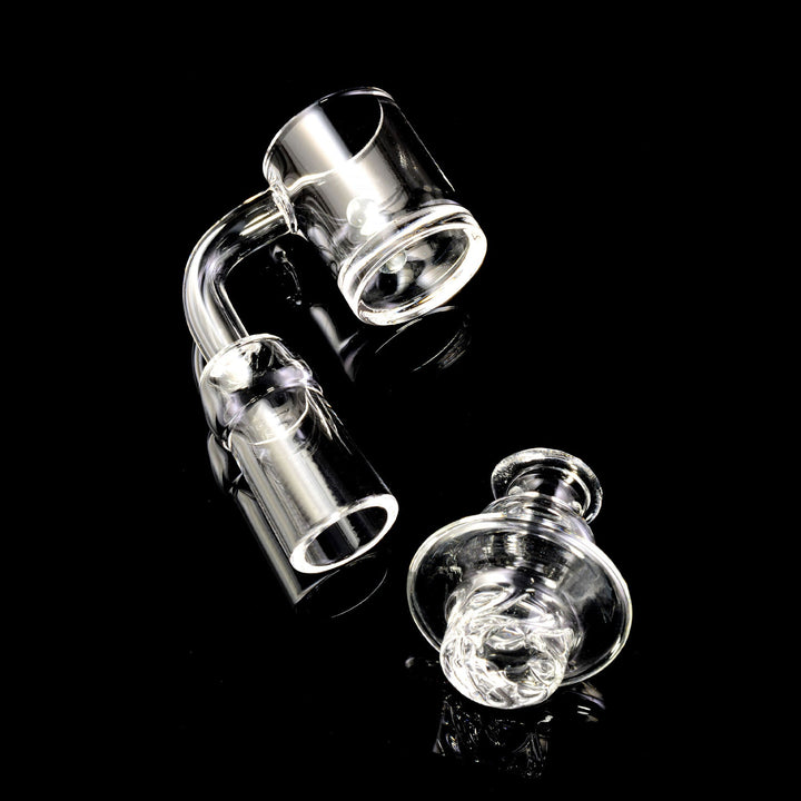 Quartz Domeless Spinner Banger with Turbine Cap