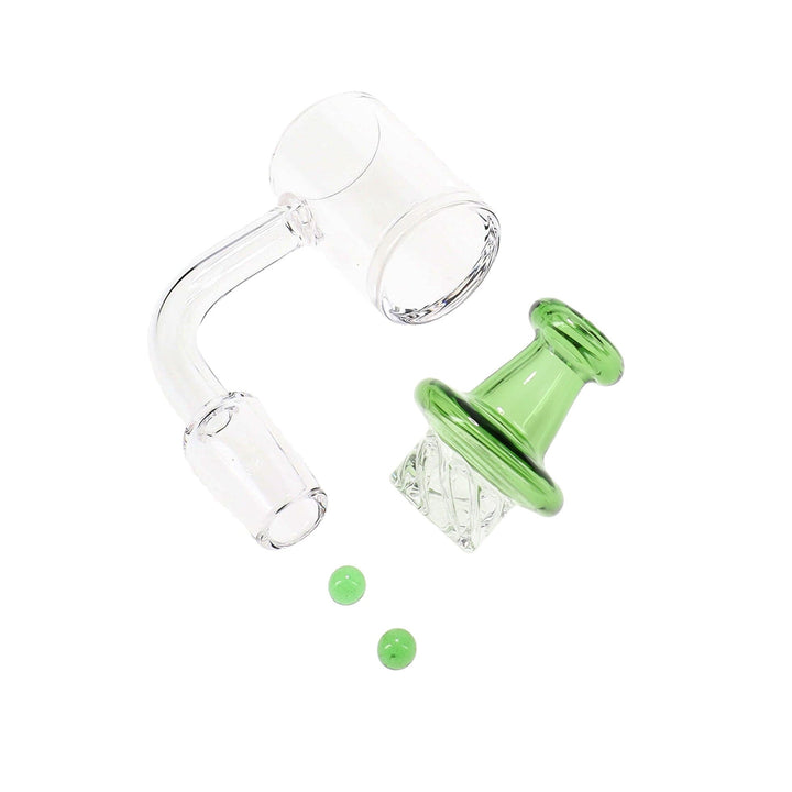 Green Quartz Spinner Banger Set with Beads
