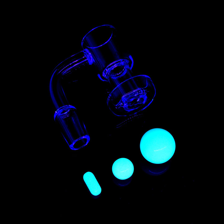 Quartz Terp Slurper Banger with Glowing Beads 