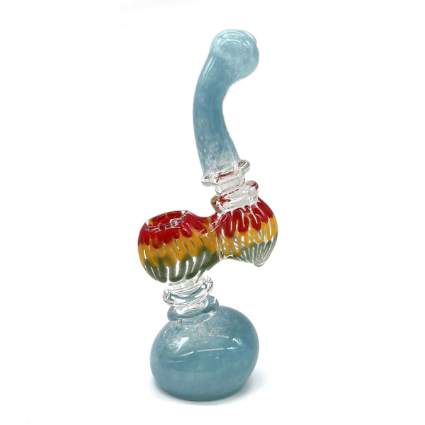 7-inch Rasta Bubbler Pipe with globe base - PILOTDIARY