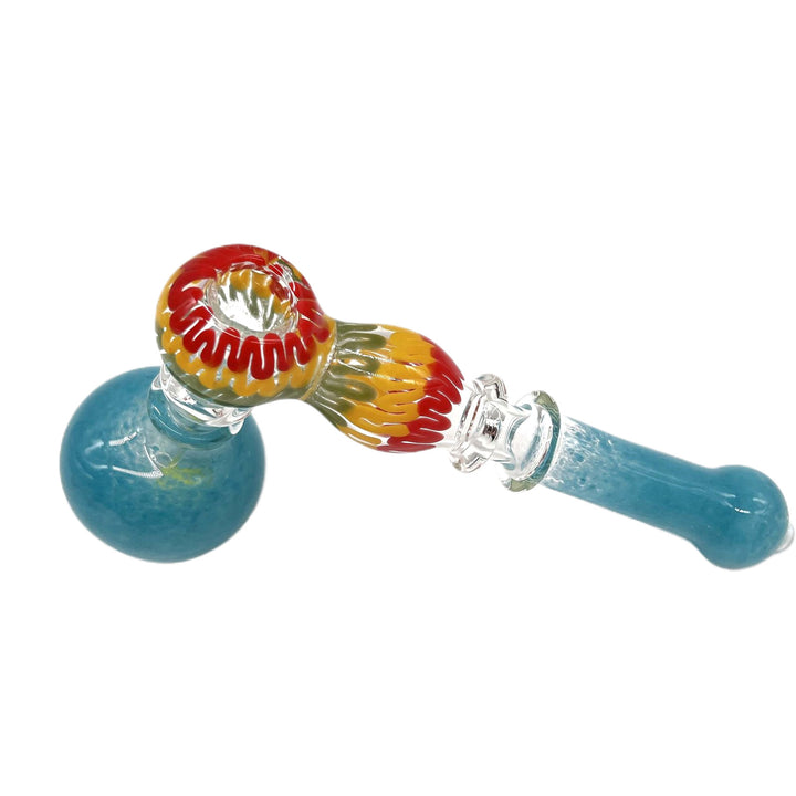 Rasta Bubbler Weed in blue – top view