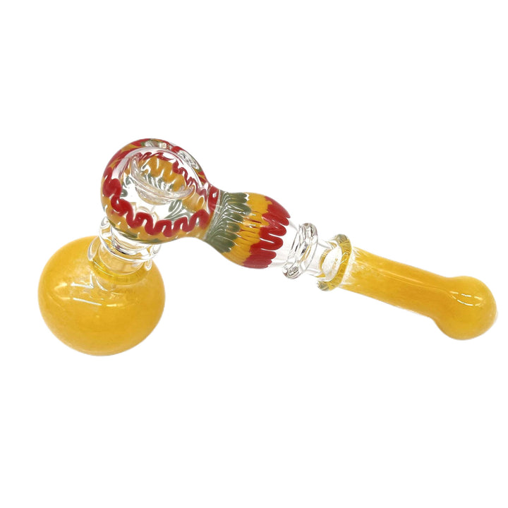Rasta Bubbler Weed in yellow – top view