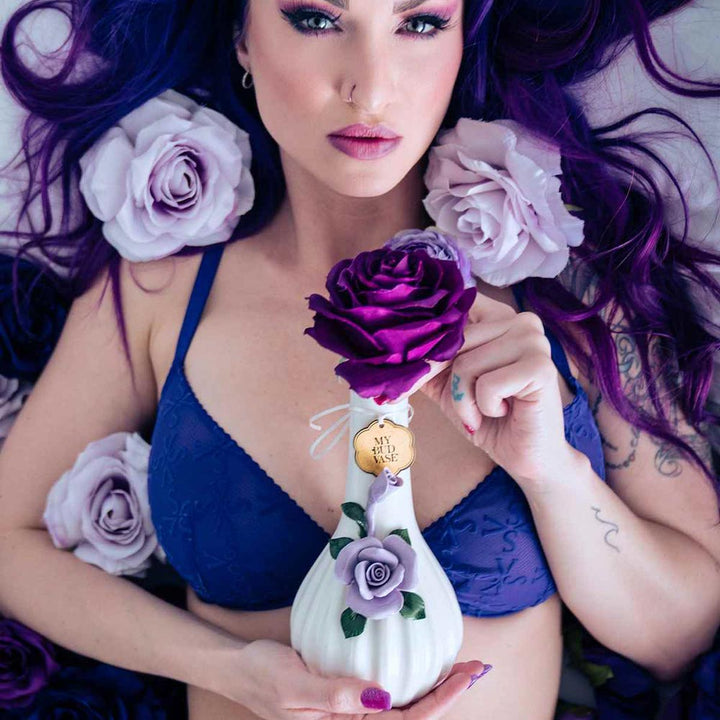 Rose Vase Ceramic Bong