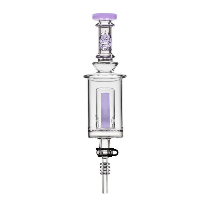 Seed Of Life Perc Glass Nectar Straw in Milky Purple