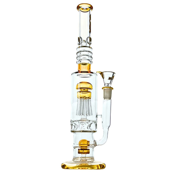 Sequoia Dual Perc Bong in Yellow color