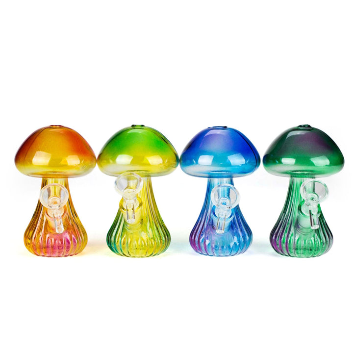 Iridescent Glass Mushroom Shape Mini Bong