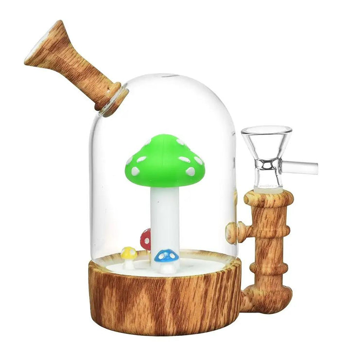 Side view of Shroom Family Bell Jar Bong with Mushroom Perc