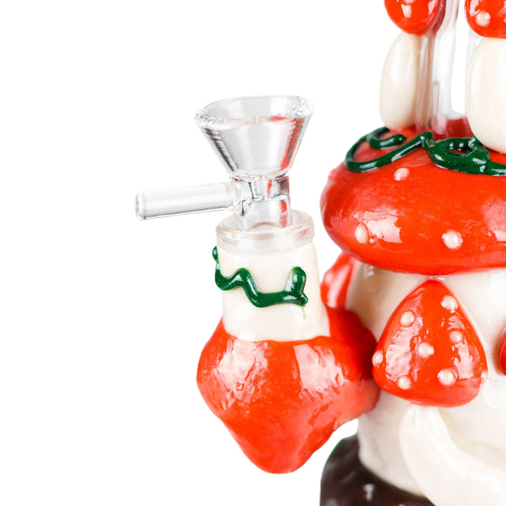 Shroomhaus Mini Mushroom Water Bong with a glass bowl