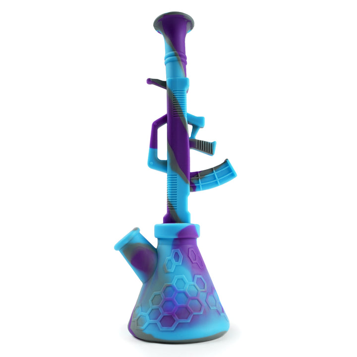 Blue Purple Grey Silicone AK-47 Bong - PILOTDIARY