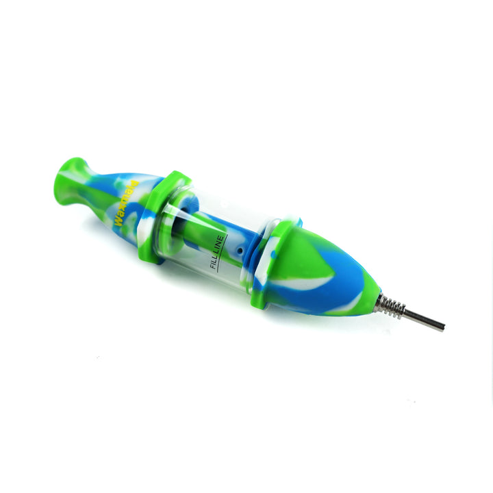 Side View of Silicone Glass Nectar Collector with Water Filter