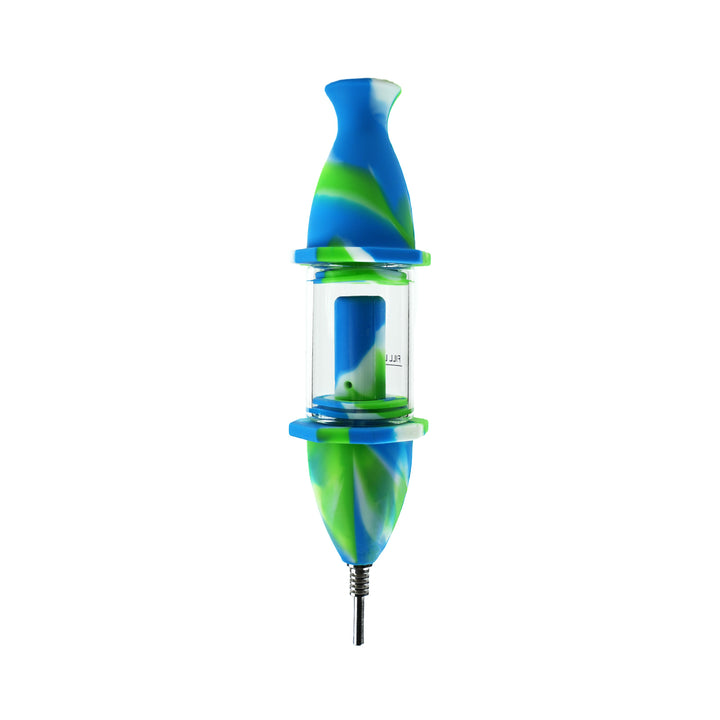 Silicone Glass Nectar Collector with Water Filter – Vertical Standing View