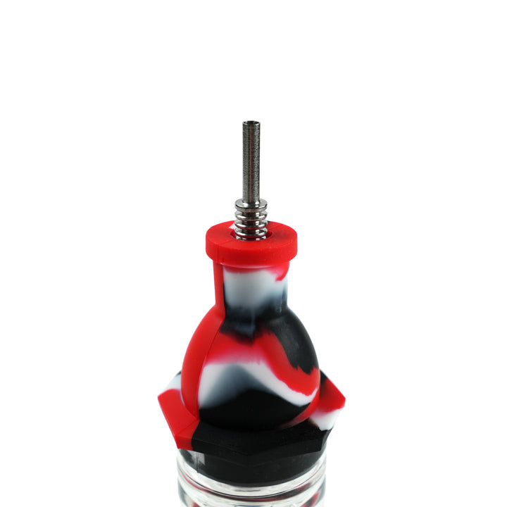 Black White Red Silicone Nectar Collector Steel Tip - PILOTDIARY