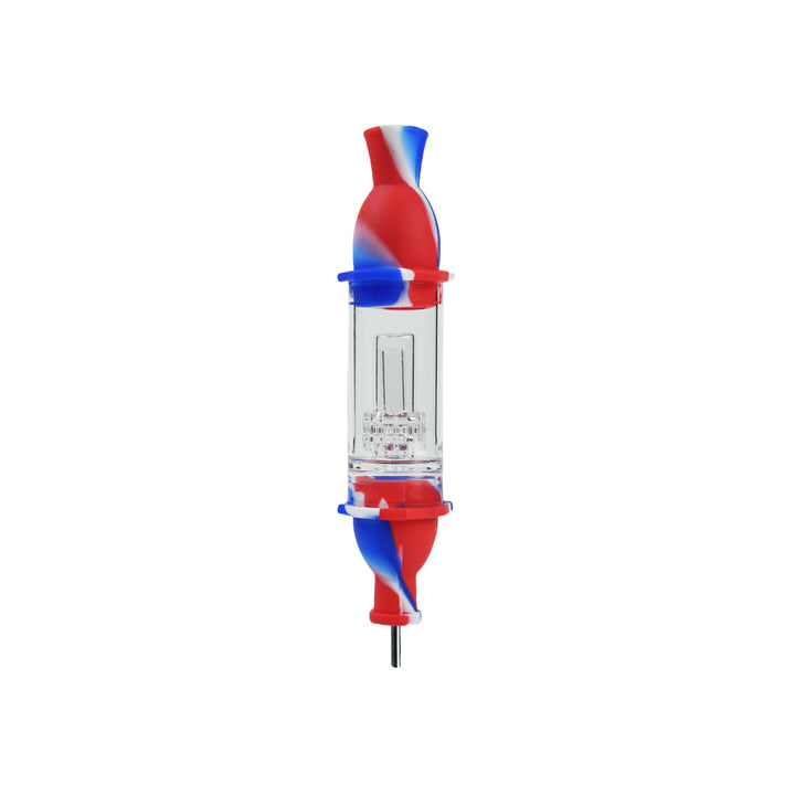 Blue White Red Silicone Nectar Collector Dab Straw with Water Filter