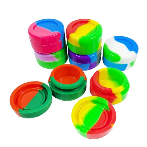 7ml Silicone Wax Container 10 Pack – Non-stick Dab Storage Jars