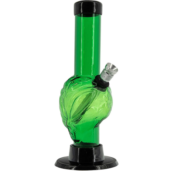 Small Skull Acrylic Bong in Illuminati Green