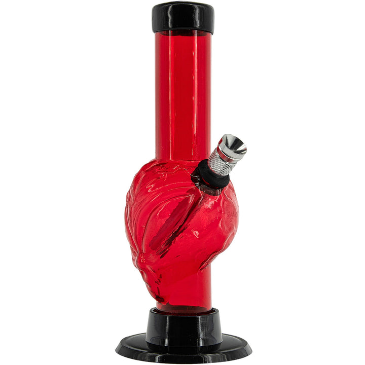 Small Skull Acrylic Bong in Red