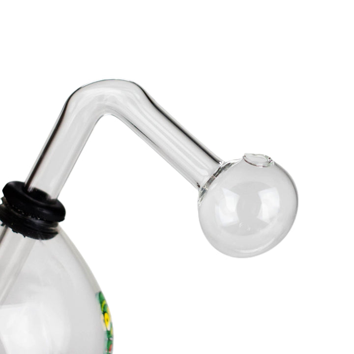 Glass bowl close-up of Snooper Ball Bulb Mini Oil Burner Pipe