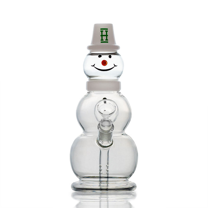 Front view of White Snowman Bong
