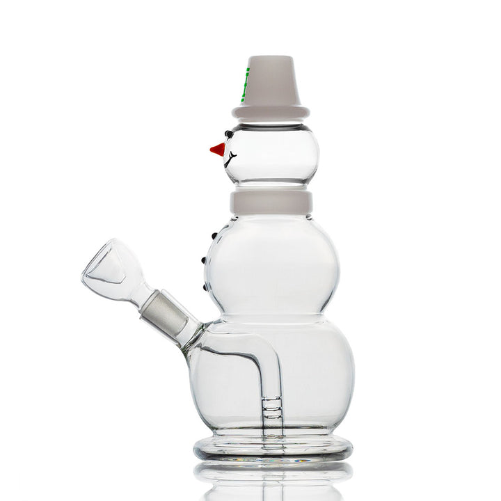 Side view of White Snowman Bong