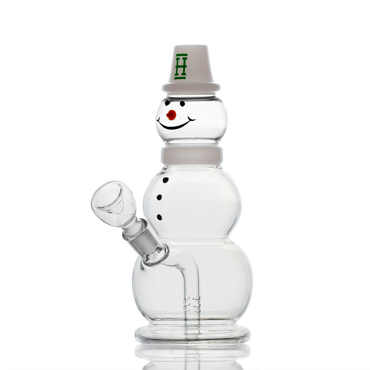 White Snowman Bong - cute glass bong with snowman body