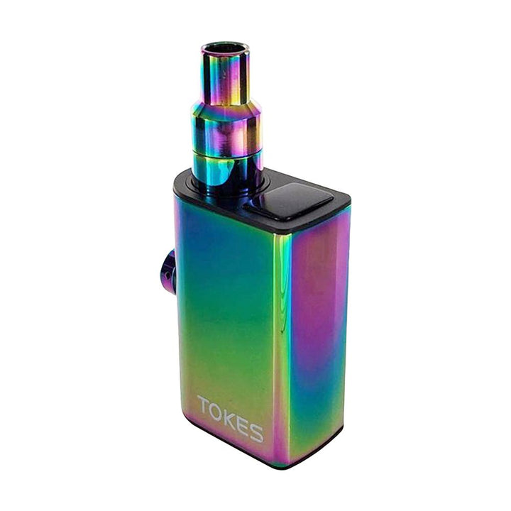 SOC Tokes Dual Use Water Pipe Vaporizer in rainbow silicone, adjustable airflow, variable voltage