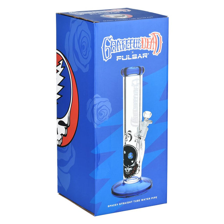 Packaging of Space Your Face Straight Tube Water Bong with protective box