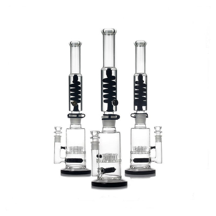 Black Specialty Coiled Glycerin Ice Bong 19 inch