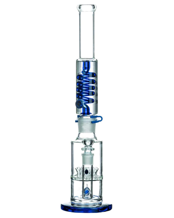 Specialty Coiled Glycerin Ice Bong 19 inch front view