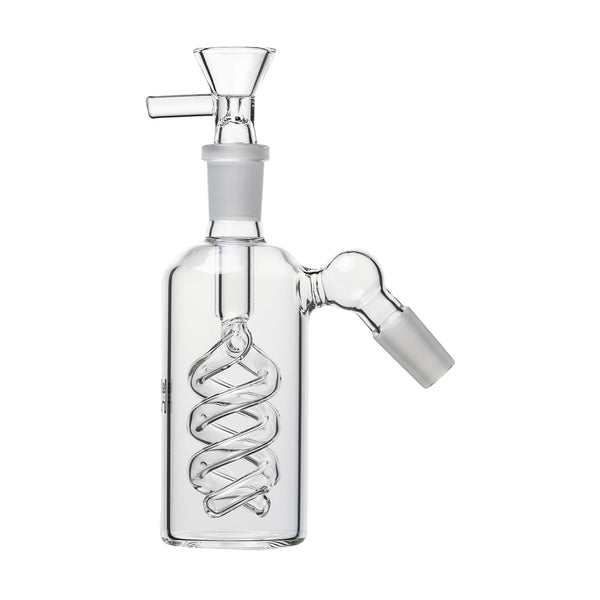 Spiral Perc Glass Ash Catcher in clear color