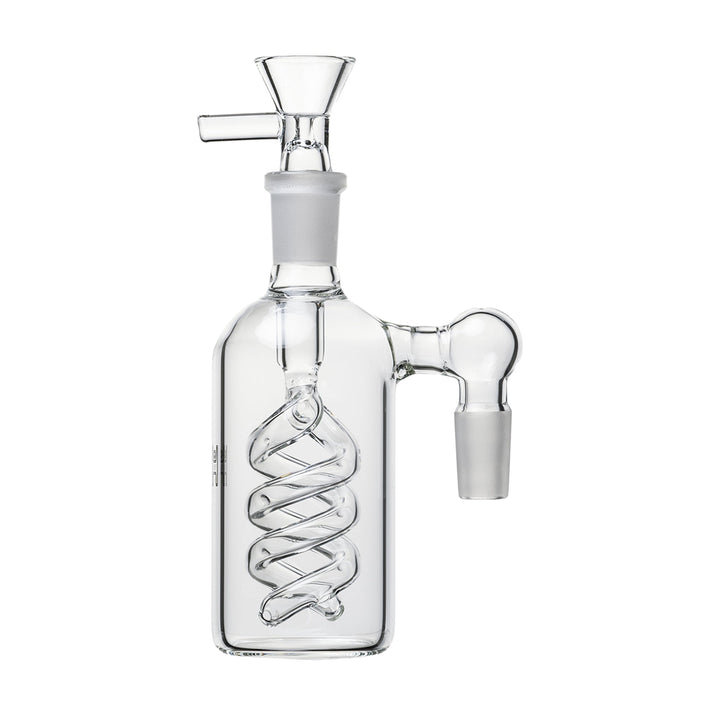 Spiral Perc Glass Ash Catcher 90-degree view