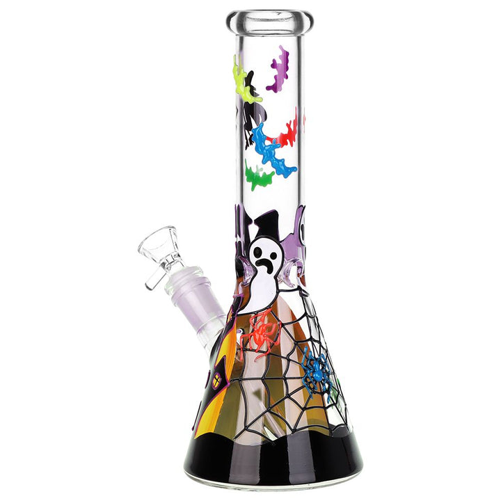 Back view of Spooky Haunted House Beaker Water Pipe