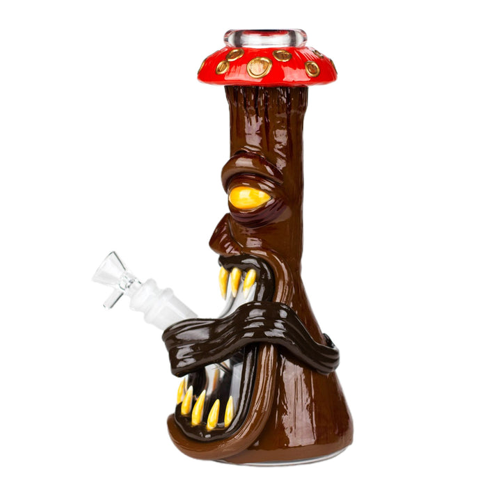 Side view of Spore Fiend Mushroom Beaker Bong