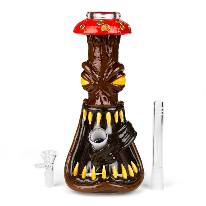 Spore Fiend Mushroom Beaker Bong with removable 5" downstem and bowl piece