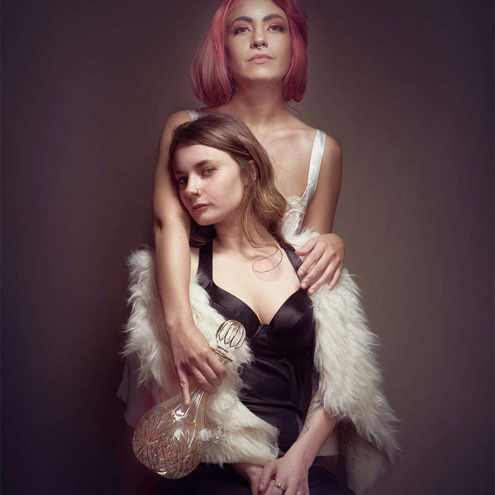 Stardust Flower Vase Bong in use, displayed in a lifestyle scene